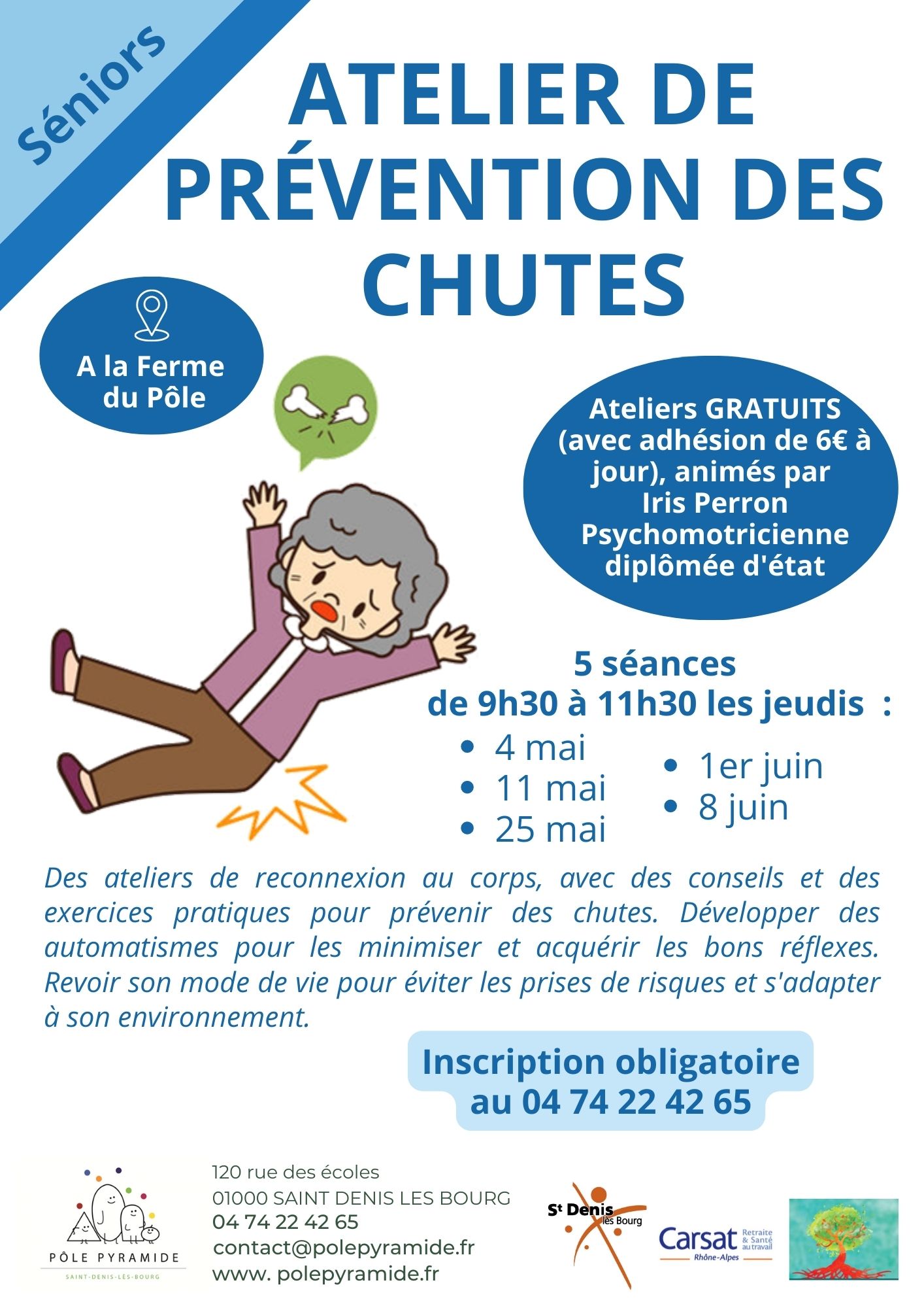 Atelier prévention des chutes (séniors) - Pôle Pyramide